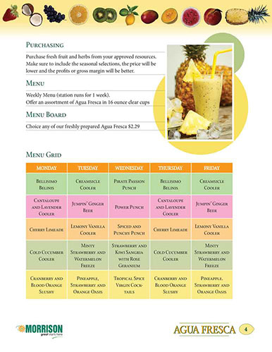 Agua Fresca Café´ Manager’s Guide design – page 5