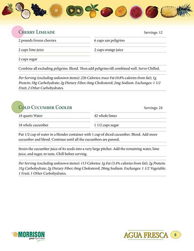 Agua Fresca Café´ Manager’s Guide design – page 6