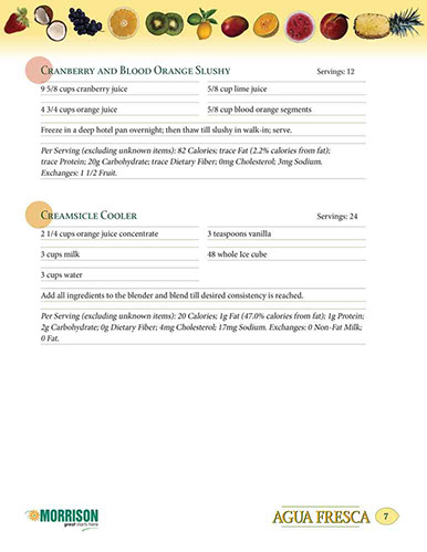 Agua Fresca Café´ Manager’s Guide design – page 7