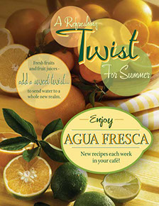 Agua Fresca café marketing promotional flyer