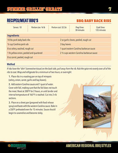Summer Grillin’ Greats Café´ Manager’s Guide design – page 7