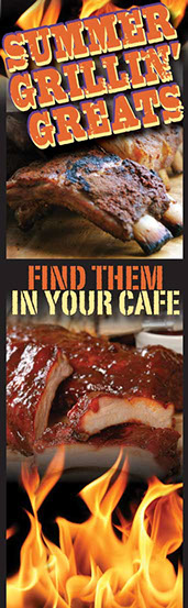 Summer Grillin’ Greats café banner graphics design