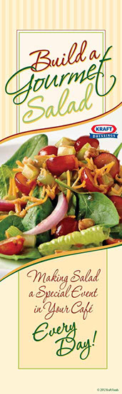 Build a Gourmet Salad café banner graphics design 