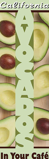 California Avocado café banner graphics design