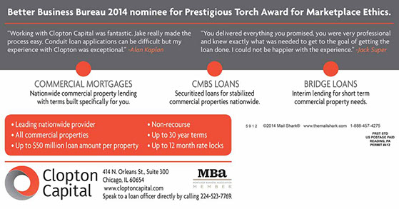 Clopton Capital postcard design - back