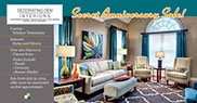 Decorating Den postcard design for interior design