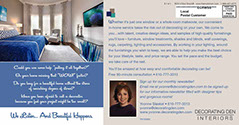 Decorating Den interior design postcard design - back