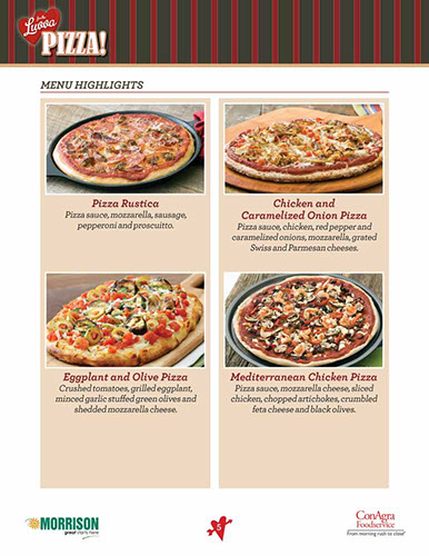 For the Luvva Pizza Café´ Manager’s Guide design – page 5