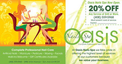 Oasis Nail Spa postcard 