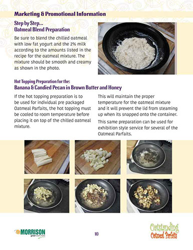 Oatmeal Parfaits Café´ Manager’s Guide design – page 10