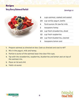 Oatmeal Parfaits Café´ Manager’s Guide – page 11