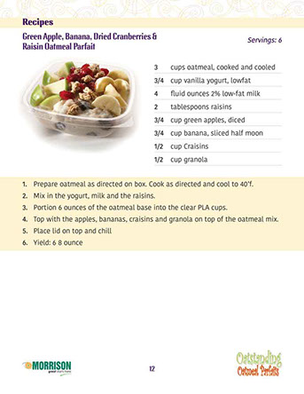 Oatmeal Parfaits Café´ Manager’s Guide – page 12