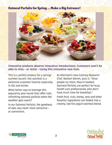 Oatmeal Parfaits Café´ Manager’s Guide design – page 2
