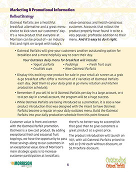 Oatmeal Parfaits Café´ Manager’s Guide – page 6