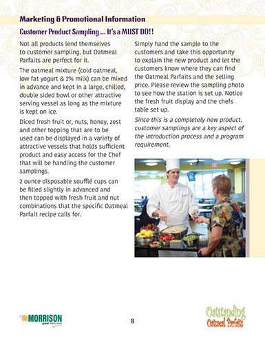 Oatmeal Parfaits Café´ Manager’s Guide design – page 8