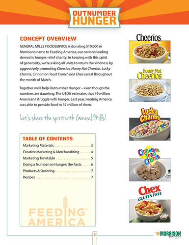 Outnumber Hunger Café´ Manager’s Guide design – page 2