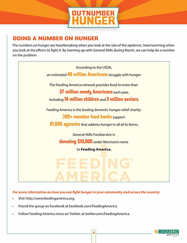 Outnumber Hunger Café´ Manager’s Guide design – page 6