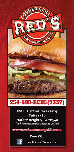 Red’s Corner Grill menu cover