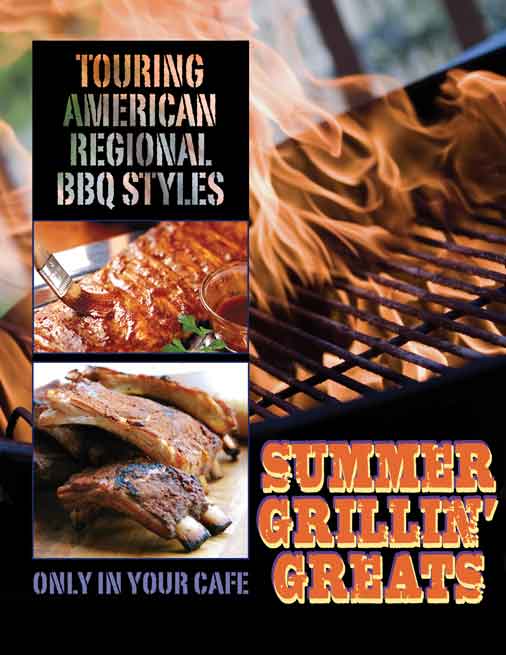 Summer Grillin’ Greats café marketing promotional flyer