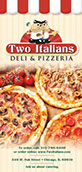Two Italians Deli & Pizzeria menu cover design